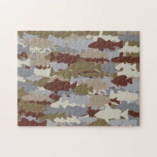 Fischrausch Braune Tarnung Puzzle (Horizontal)