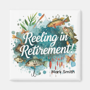 Fischresignation im Party des Ruhestands Magnet