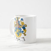 Fischrogen-Familienwappen Kaffeetasse (Vorderseite Links)