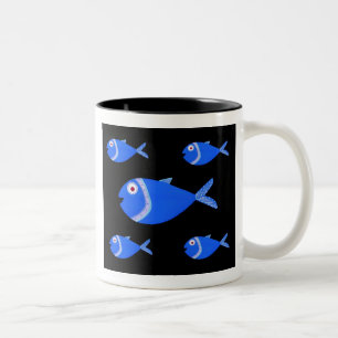 Fischrogen-Fische Zweifarbige Tasse