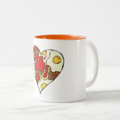 Fischrogen herauf Herz-Tasse Zweifarbige Tasse (VorderseiteRechts)