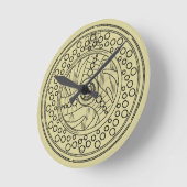 Fischrogen Runde Wanduhr (Winkel)