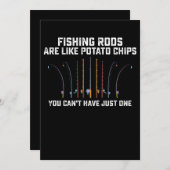 Fischrogen sind wie Kartoffelchips, die man nicht  Einladung (Vorne/Hinten)