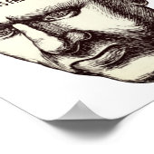 Fischrogen vom Kopfposter Poster (Ecke)