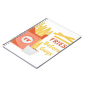 Fischrogen vor Typen Notizblock (Linke Seite)