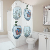 Fischschalen Duschvorhang (Beispiel)