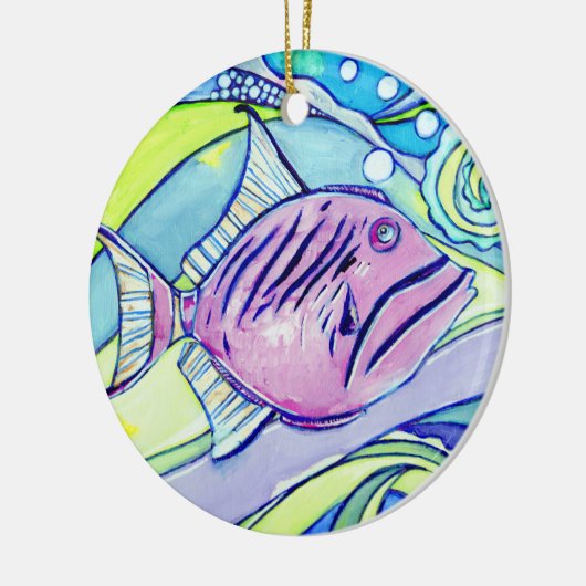 Fischschmuck Keramik Ornament (Links)