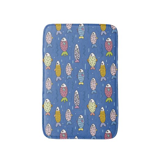 Fischschule Badematte (Vorderseite Vertikal)