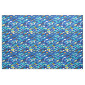 Fischschule, dunkelblau, weiß und türkis stoff (Fat Quarter (45,7 x 55,9 cm))