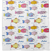 Fischschule Duschvorhang (Vorderseite)