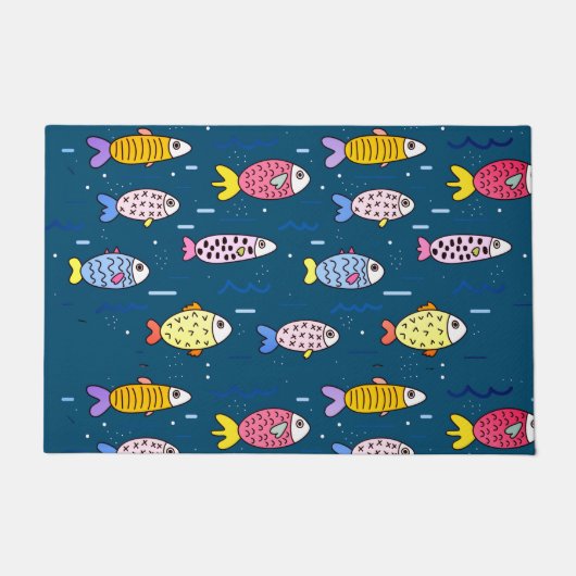 Fischschule Fußmatte (Vorderseite)