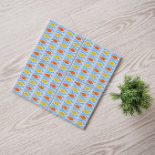 Fischschule Gelborange Blau Fliese