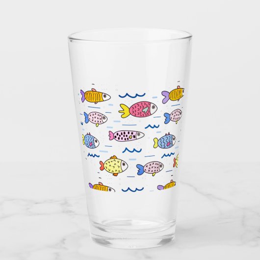 Fischschule Glas (Vorderseite)