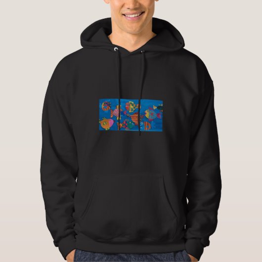 Fischschule Hoodie (Vorderseite)