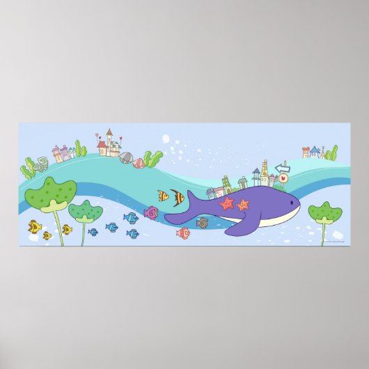 Fischschule in der Unterwasserstadt Poster (Vorne)
