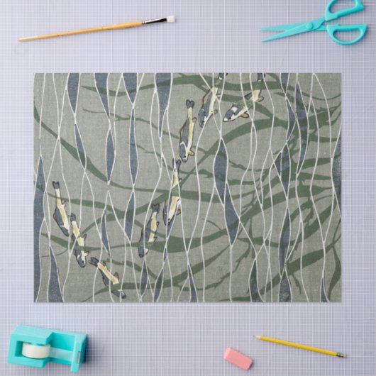 Fischschule in Kelp Seidenpapier (Basteln)