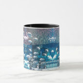 Fischschule in Ocean Rocks Tasse für Vater (Zentrum)