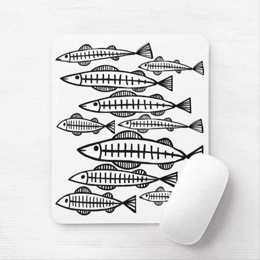 Fischschule Mousepad (Mit Mouse)