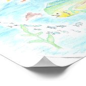 Fischschule Poster (Ecke)