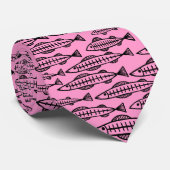 Fischschule - Rosa Krawatte (Gerollt)