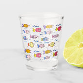Fischschule Schnapsglas (Vorderseite)