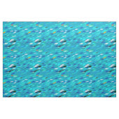 Fischschule, Türkis, Blau und Aqua Stoff (Fat Quarter (45,7 x 55,9 cm))
