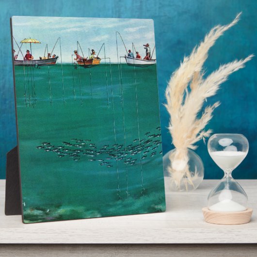 Fischschule unter den Linien von Thornton Utz Fotoplatte (Seite)