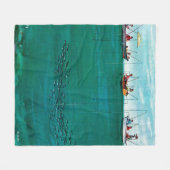 Fischschule von Thornton Utz Fleecedecke (Vorderseite (Horizontal))