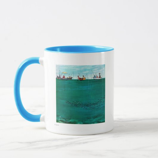 Fischschule von Thornton Utz Tasse (Links)