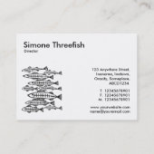 Fischschule - Weiß Visitenkarte (Rückseite)