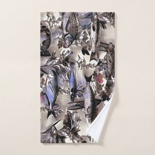 Fischschwarm Badhandtuch Set (Handtuch)