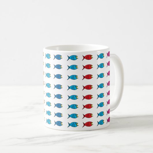 Fischschwarm-Tasse Kaffeetasse (VorderseiteRechts)