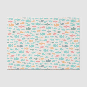 Fischschwimmen im Nautical Beach Sea Life Pattern Seidenpapier