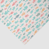 Fischschwimmen im Nautical Beach Sea Life Pattern Seidenpapier (Ausschnitt)
