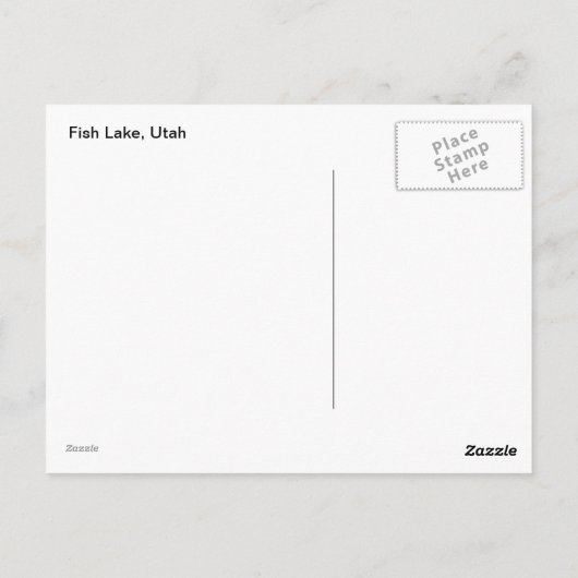 Fischsee, Utah Postkarte (Rückseite)