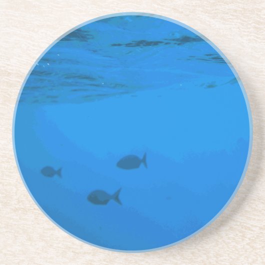 Fischserien - Fische unter dem Surface-Untersetzer Sandstein Untersetzer (Vorne)