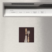 Fischserver mit geschnitzten Elfenbeingriffen Magnet (In Situ (Geschirrspüler))