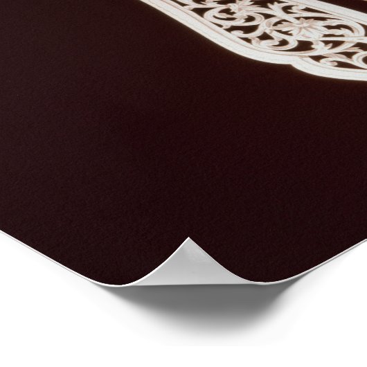 Fischserver mit geschnitzten Elfenbeingriffen Poster (Ecke)