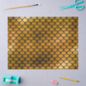 Fischskala auf Orange/Gelbes Decoupage Seidenpapier (Basteln)