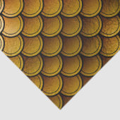 Fischskala auf Orange/Gelbes Decoupage Seidenpapier (Detail)