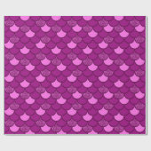 Fischskala aus Burgund mit Glitzer-Effekt Geschenkpapier (Flach)