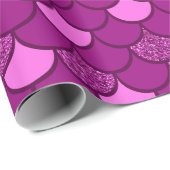 Fischskala aus Burgund mit Glitzer-Effekt Geschenkpapier (Rolleneckpunkt)