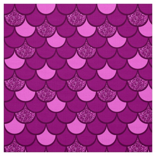 Fischskala aus Burgund mit Glitzer-Effekt Stoff (Muster)
