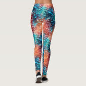 Fischskala Meerjungfrau Schwanz Pastel Glitzern Fa Leggings (Rückseite)
