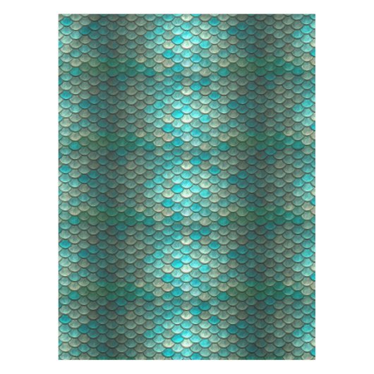 Fischskalamuster der Meerjungfrau grünes mit Tischdecke (Vorderseite)