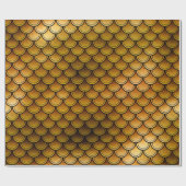 Fischskalen auf Orange/Gelb Geschenkpapier (Flach)