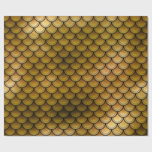 Fischskalen auf Orange/Gelb Geschenkpapier (Flach)