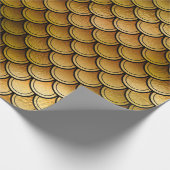 Fischskalen auf Orange/Gelb Geschenkpapier (Ecke)