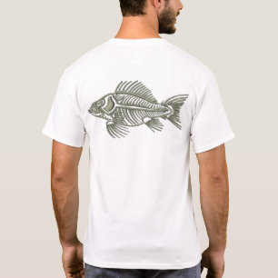 Fischskelett-Angeldesign T-Shirt