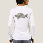 Fischskelett-Angeldesign Tri-Blend Shirt (Rückseite)
